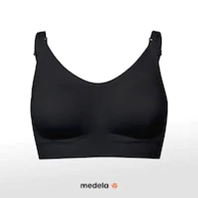 Medela Ultimate BodyFit Bra For Maternity/Breastfeeding, Small, Black