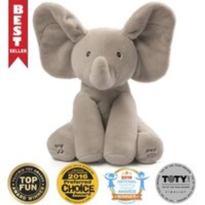 Baby GUND Animated Flappy the Elephant Stuffed Animal Plush Gray 12"