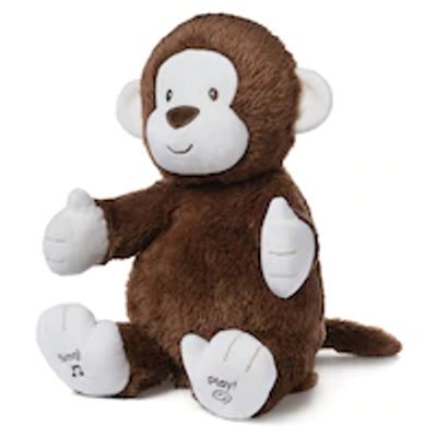 Baby GUND Animated Clappy Monkey Singing and Clapping Plush Stuffed Animal, Brown, 12"