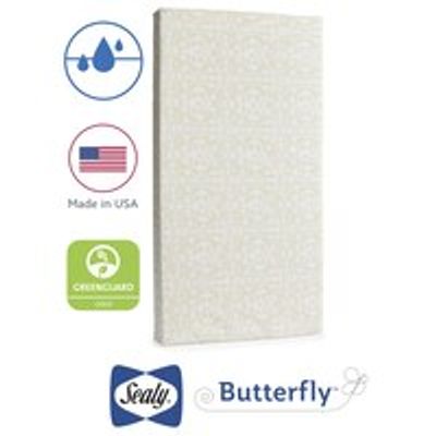 Sealy Butterfly Waterproof Crib Mattress-in-a-Box
