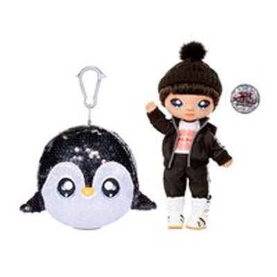 Na! Na! Na! Surprise 2-in-1 Boy Fashion Doll and Sparkly Sequined Purse Sparkle Series - Andre Avalanche, 7.5" Penguin Boy Doll