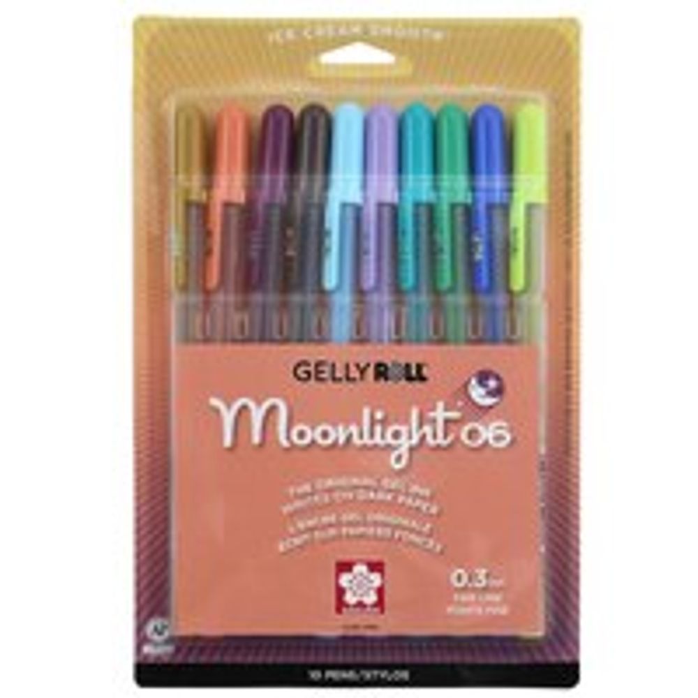 Sakura Gelly Roll Pen Set - 10 Piece - Earth and Jewel Moonlight