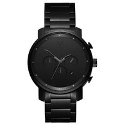 Men's Chrono Collection Watch, Black Link 45mm