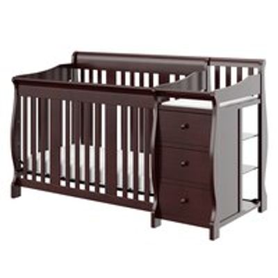 STORKCRAFT PORTOFINO 4-IN-1 CONVERTIBLE CRIB AND CHANGER ESPRESSO