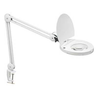 8W LED Magnifier Lamp, White Finish