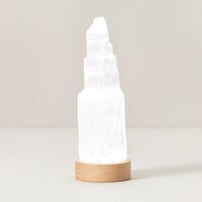 Auria USB-Powered Selenite Crystal Lamp