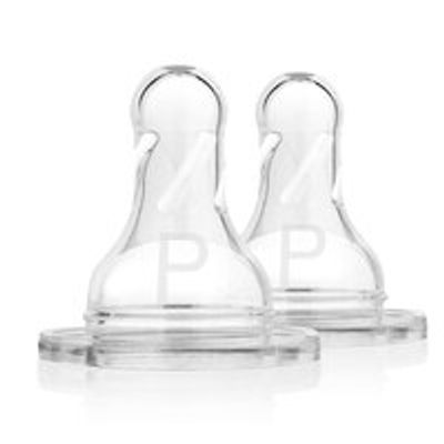 Dr. Brown's Bottle Nipple Preemie and Breastfed Babies Slowest Flow 2-Pack