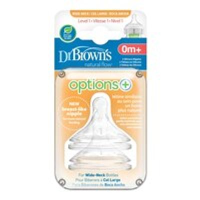 Dr. Brown's(r) Level 1 Wide Neck Nipple 2-Pack
