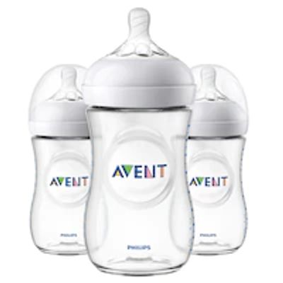 Set of 3 Natural Baby Bottle, 9oz 1 month+