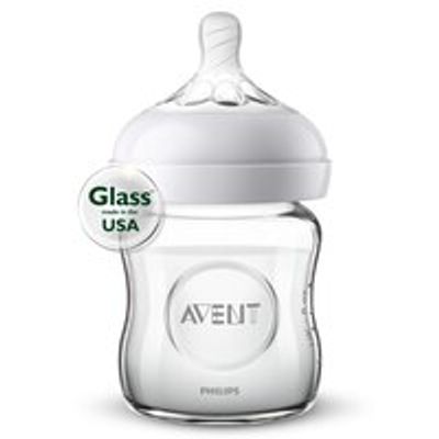 Natural Glass Baby Bottle, 4 oz