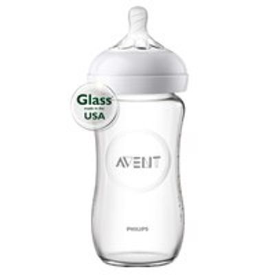 Natural Glass Baby Bottle, 8 oz