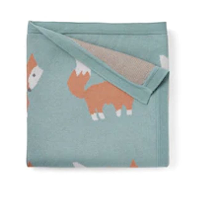 Elegant Baby-Fox Knit Blanket