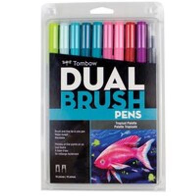 TOMBOW DUAL BRUSH SET TROPICAL 10PK