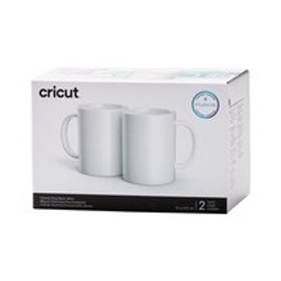Set of 2 Blank Ceramic Mugs , 15 oz