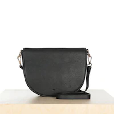 Mini Saddle Bag, Black Pebble