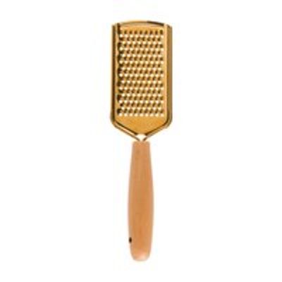 GOLD GRATER WITH WOOD HANDLE