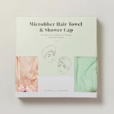 MICROFIBER HAIR TOWEL & SHOWER CAP
