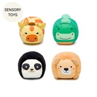 Baby / Toddler Sensory Balls, Jungle (Lion, Giraffe, Panda and Crocodile)