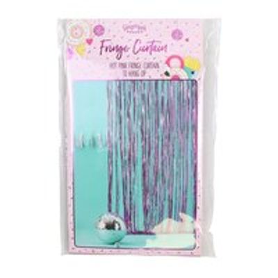 Ginger Ray Good Vibes Fringe Curtain Pink