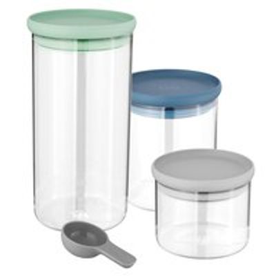 LEO GLASS FOOD CONTAINERS SET OF 3
