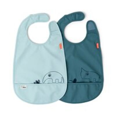Done by Deer Velcro Bib 2-pack Deer friends