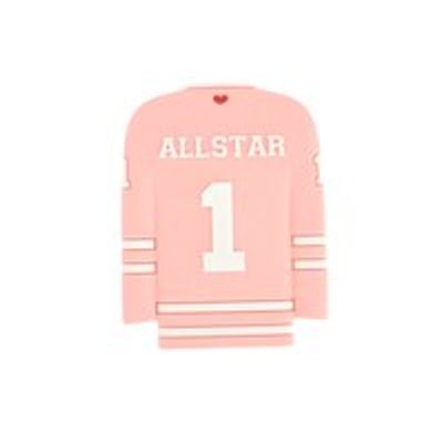 Hockey Jersey Silicone Teether, Pink