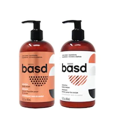basd sandalwood body wash & lotion bundle, 2 x 450mL
