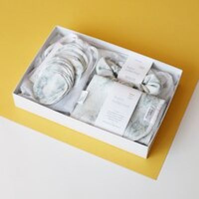 Organic Cotton Grey Marble Gift Set