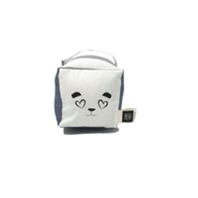Organic Plush Rattle Cube - Panda