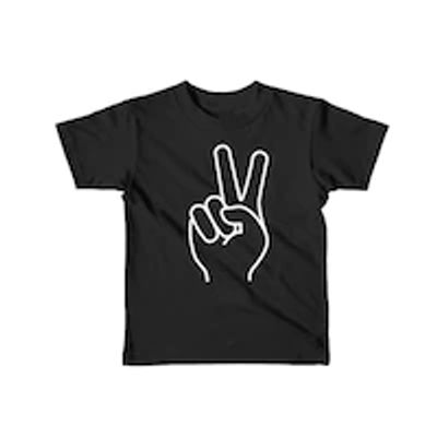 T-SHIRT PEACE BLACK 3-4 YEARS