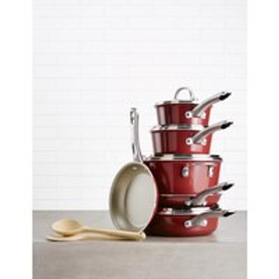 12pc Ayesha Curry Cookware Set - NonStick Red