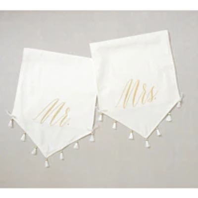Style Me Pretty Chair Signs Mr/Mrs Set of 2