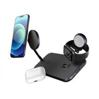 Aluminium 4 in 1 Magnetic Wireless charger with 45W USB PD - Black