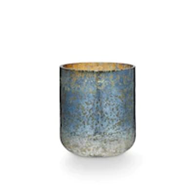 ILLUME SMALL CRACKLE GLASS CANDLE NORTH SKY