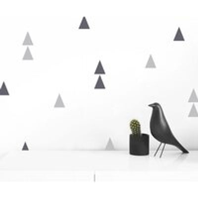 large traingle wall decal grey