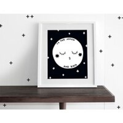 to the moon wall art
