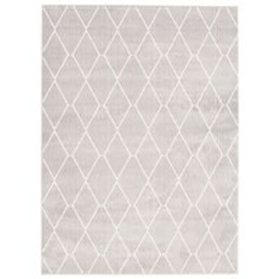 Macy Diamante Grey and White Rug, 6'7" x 9'6"
