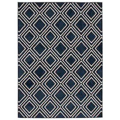 Macy Geod Navy and White Rug