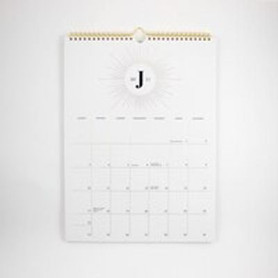 2021 12 MONTH SPIRAL CALENDAR GOLD SUNBURST
