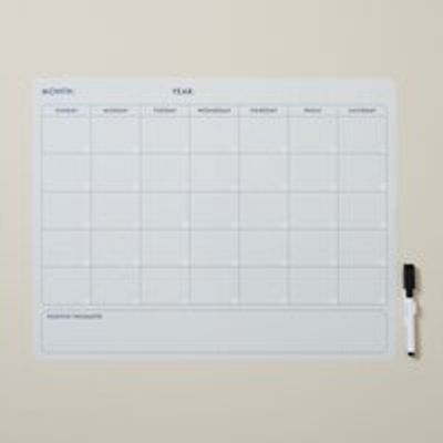 PEEL & STICK MONTHLY DRY ERASE CALENDAR
