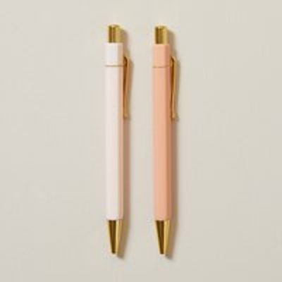 SET OF 4 HEX PENS, ABSTRACT PASTEL