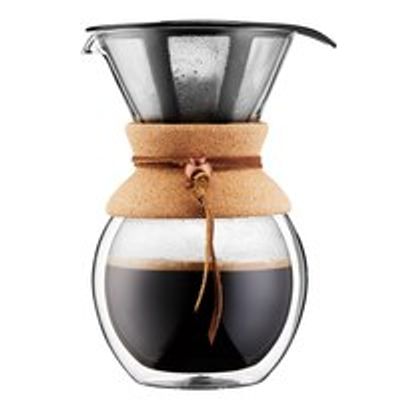BODUM POUROVER DOUBLE WALL COFFEE MAKER WITH FILTER 1L