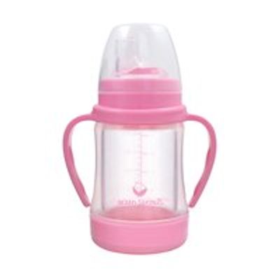 Sip & Straw Cup made from Glass - 4 oz - Pink