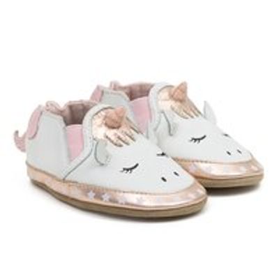 Robeez - Soft Soles - Leather Shoes with Suede Sole - Evie - 12 to 18 Months
