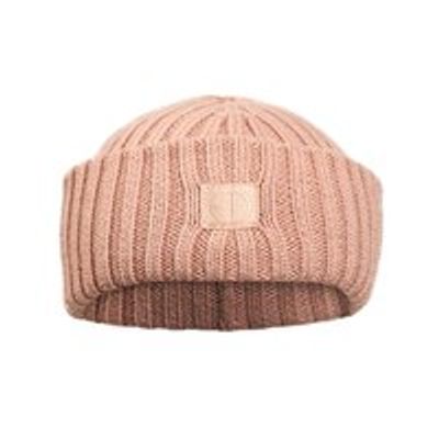 Wool Knitted Beanie, Blushing Pink 0-6 months