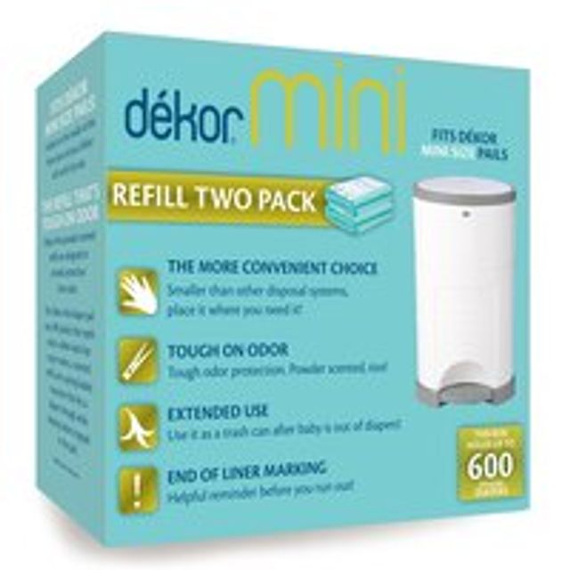 Diaper Disposal Bin Refill Bag Mini 2-Pack