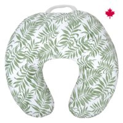 Perlimpinpin Cotton Nursing Pillow with Removable Cover - Tropical green