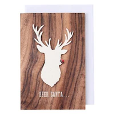 Holiday Boxed Cards Keepsake Box Deer Santa