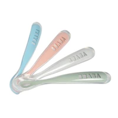 Baby's First Foods Silicone Spoons - Set of 4 in Rose
