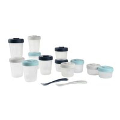 Set of 12 Clip Containers + Spoons, Rain